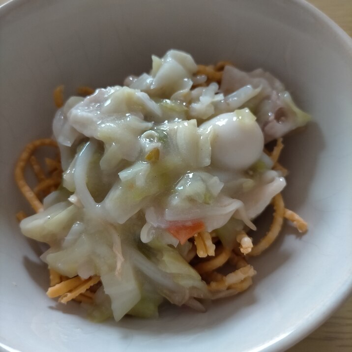 八宝菜の素で皿うどん☆野菜たっぷり